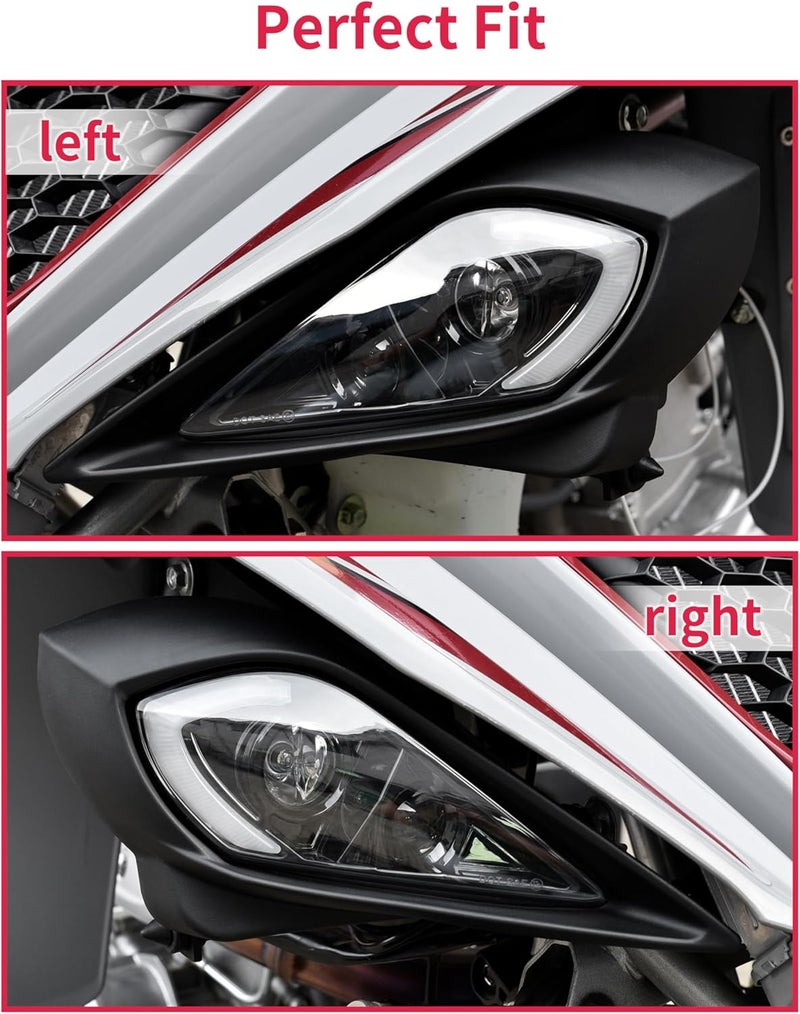 VEISUTOR Headlight Covers for Raptor 700, Front Left & Right Head Lamps Cover Trim Bezel for Yamaha YFZ 450 YFZ450R YFZ450X Wolverine 450 350 250 350 2006-2022 Accessories (Replace #5TG-84166-01-00) - Image 2